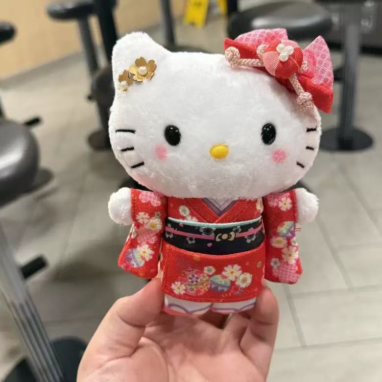 京都抹茶桜限定着物ハローキティ日本製人形ハローキティぬいぐるみバッグペンダントキーホルダー|undefined