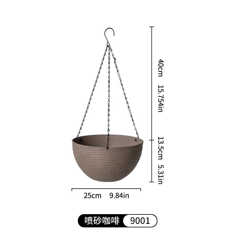 吊り下げ蘭植木鉢、吊り下げ高品質樹脂ハンギングバスケット、怠け者吸水壁掛けポトスアイビー吊り下げボール、厚みのある|undefined