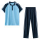 Summer school uniform short sleeve junior Senior high school primary school students suit men's and women's sports college two-piece factory T-shirt class uniform