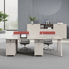 职员办公桌椅组合一整套简约现代办公室4六四6双人员工位工作卡位