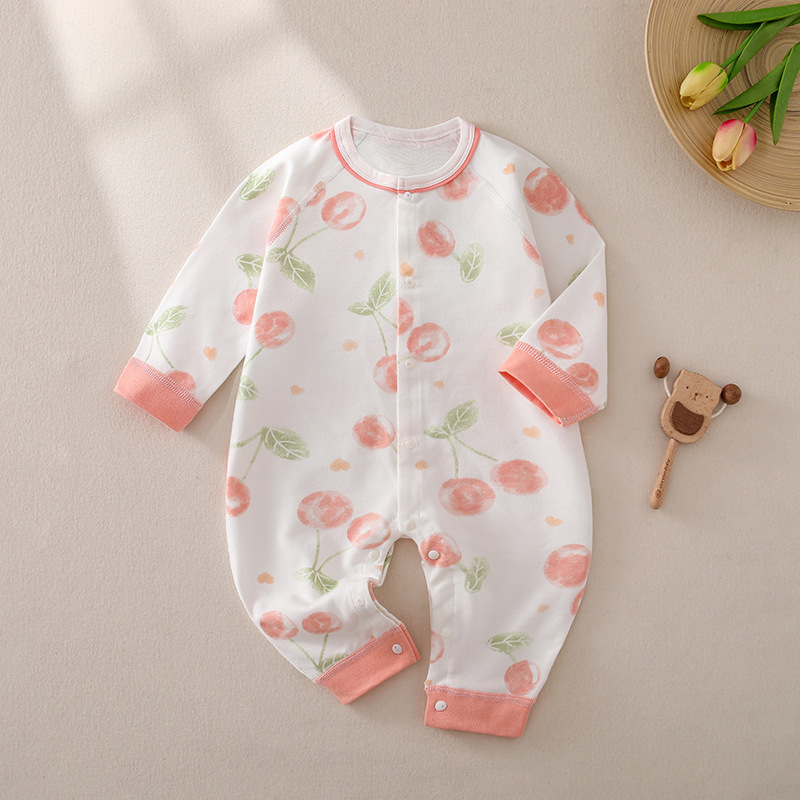 Baby autumn clothes jumpsuit pure cotton spring and autumn baby romper newborn romper underwear men and women Baby long sleeve