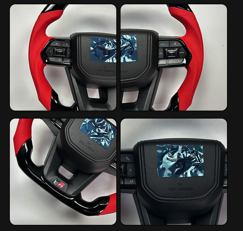 LC300 Imitation Carbon Fiber Steering Wheel Assembly
