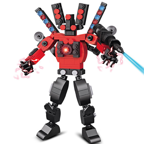 Chaobao toilet man series small particle building blocks Titan TV man monitor man children's toys ornaments cross-border wholesale