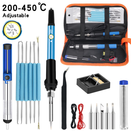Internal heating adjustable temperature soldering iron set tool kit for export, EU and UK standards 220V 936 constant temperature soldering iron 60W