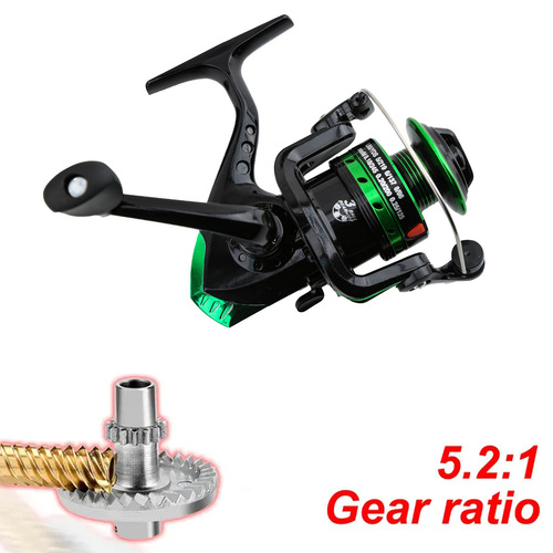 New Metal Spinning Wheel with 5.2:1 Long Casting Spinning Rod Trolling Fishing Line Big Fish Reel Lure Fishing Tackle Wholesale