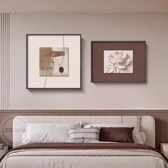 寂風抽象寝室ベッドサイド装飾画高級感芸術部屋主臥背景壁掛け画レストラン壁画