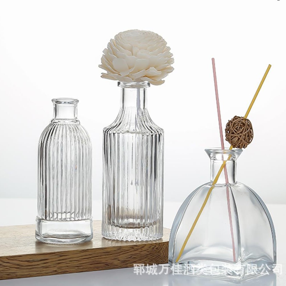 Reed Diffuser Bottle Glass Diffuser Jar Empty Essential Oil Glass Diffuser Bottle Aromatherapy Jar Decorative Bottle