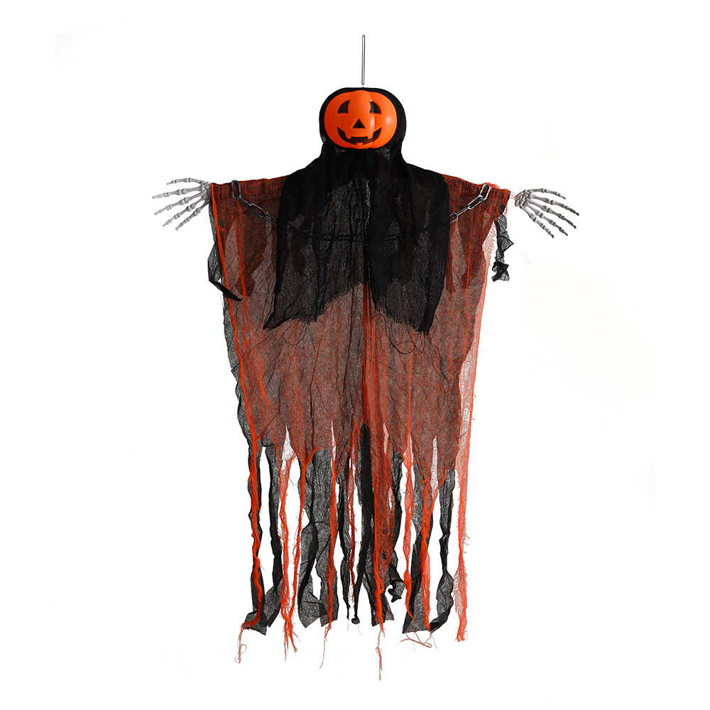Transfronterizo nuevo colgante de Halloween fantasma cráneo gasa colgante Cámara fantasma casa embrujada Decoración Accesorios horror cráneo