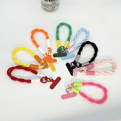 Ins風の短い純色の編み上げ携帯ケースのストラップは通用します。
