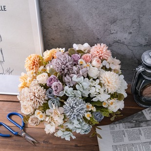 Autumn Ocean Chamomile Bouquet Ins Wind Simulation Flower Manufacturer Home Decoration Cross -border Wedding Wholesale Fake Fake Fake Fake Falun