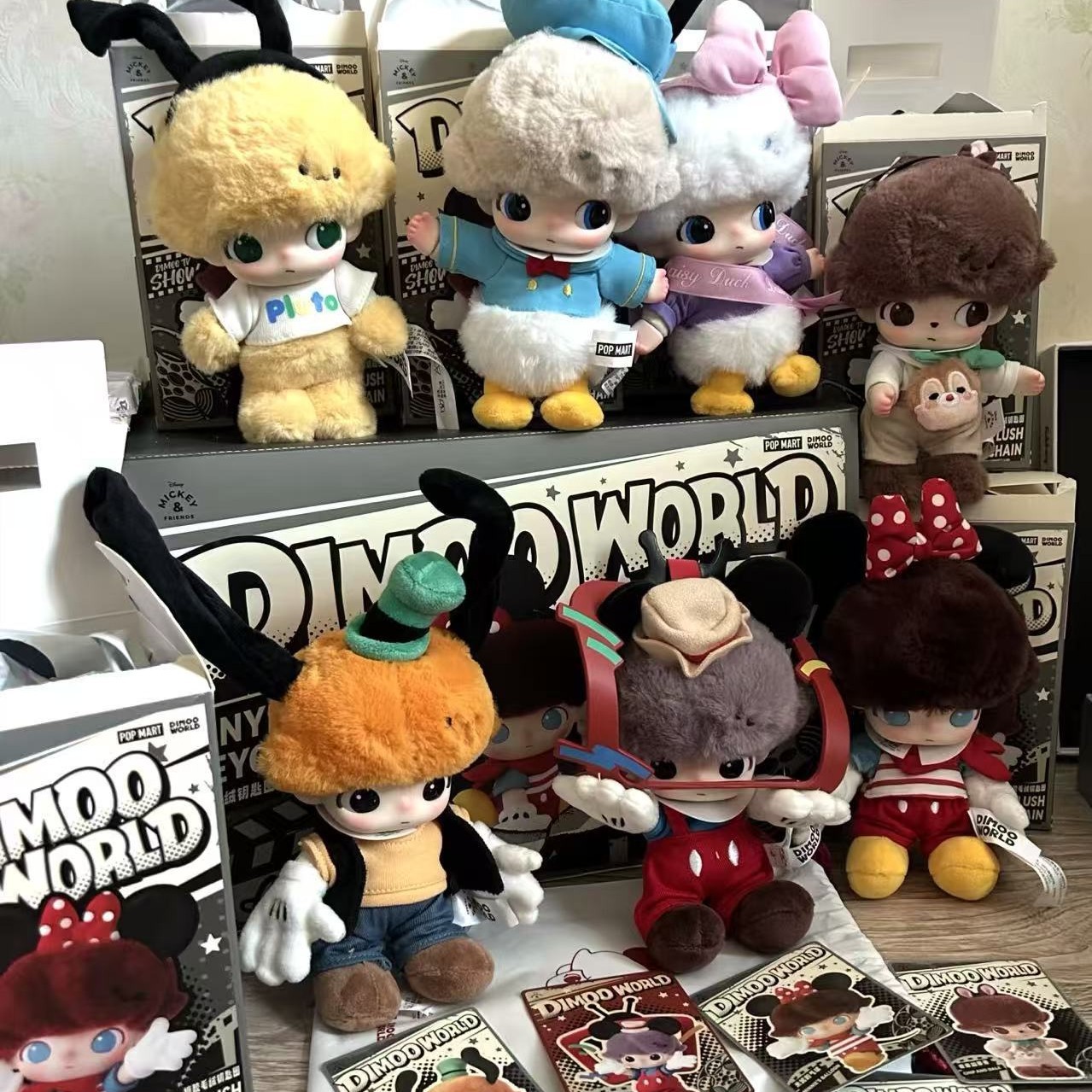 DIMOOWORLD迪莫系列联名毛绒娃娃手办盲盒公仔礼物挂件玩偶端盒