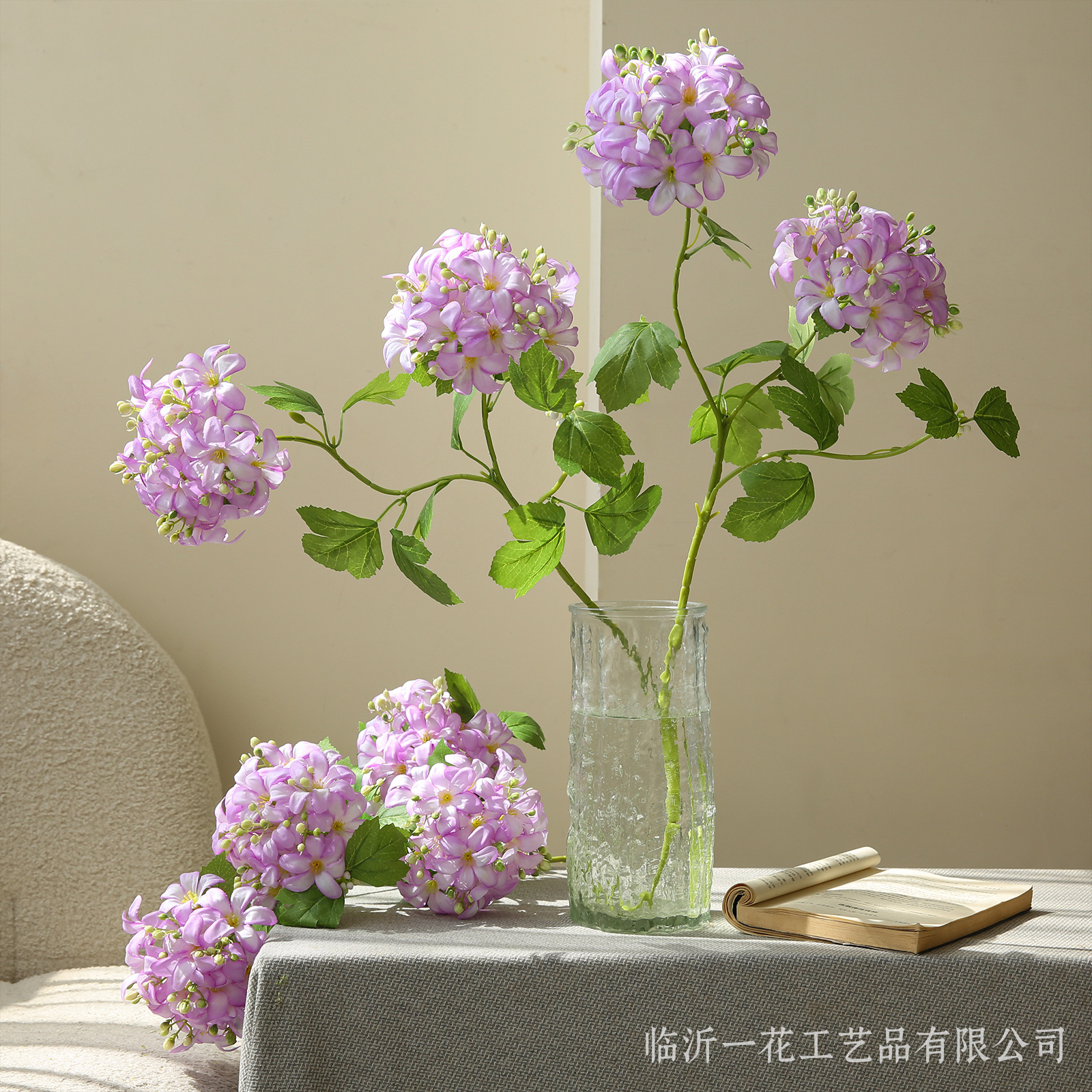 시뮬레이션 꽃 두 헤드 봄 수국 유럽 스타일 실내 테이블 꽃다발 거실 장식 꽃 가짜 꽃 실크 꽃 사진 소품