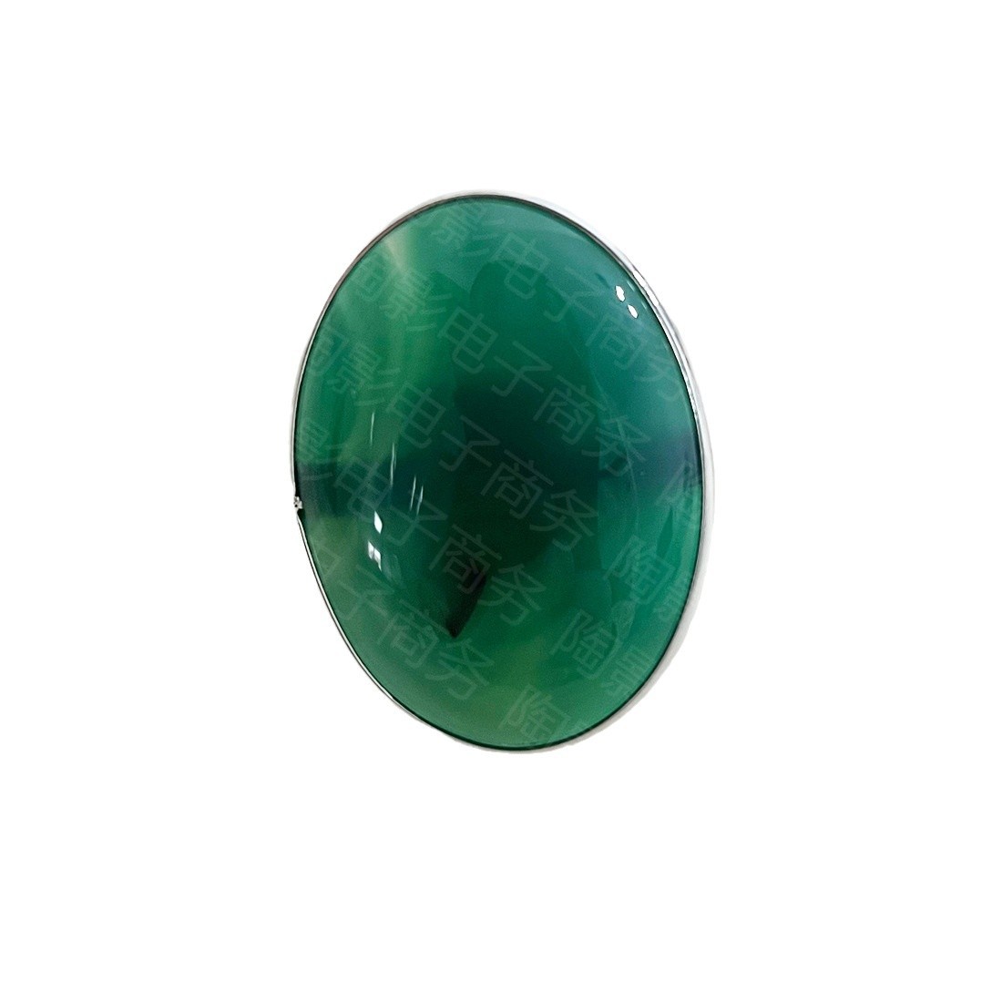 TEMU 뜨거운 판매 천연석 컬러 마노 반지 DAN 모양의 라이브 입 넓은 얼굴 대형 조절 가능한 오픈 링