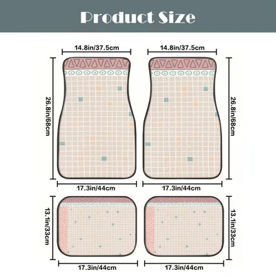 Cross-Border Minimalist Car Interior Floor Mats, Avtomobil döşəmə paspasları - zx-car-floor-mats-simple-14-4570-self-cut-1-piece-of-silk-circle-for-the-front-foot