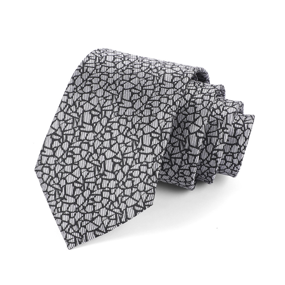 Corbata de hombre 8cm para hombre, bordado jacquard de alta calidad para hombre, corbata de negocios, corbata de seda de poliéster, fábrica al por mayor