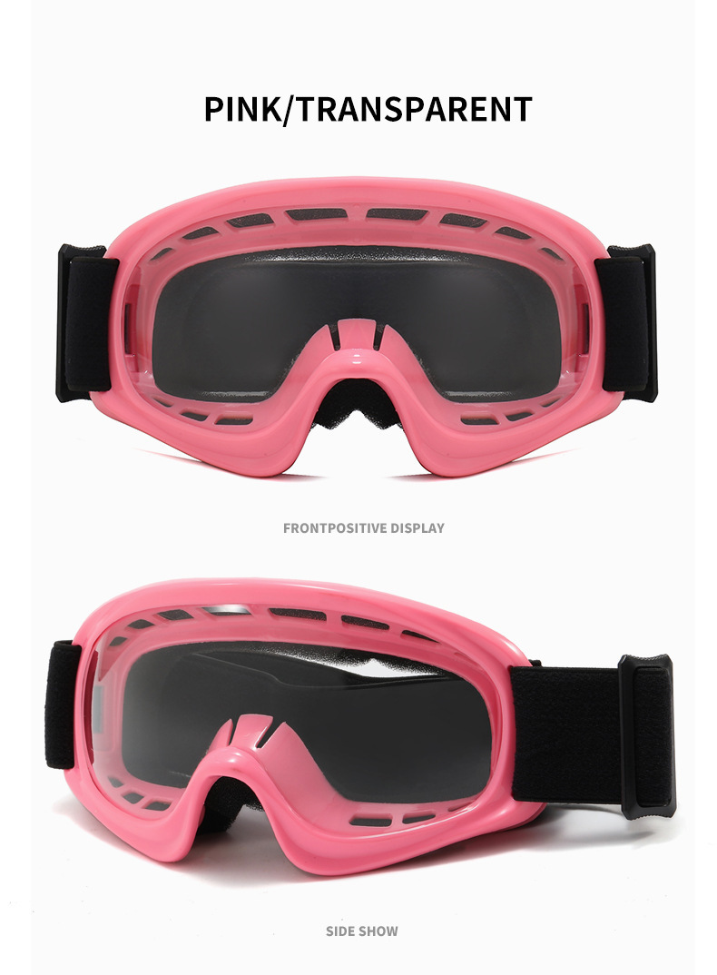 Yeni açık hava spor güneş gözlükleri, rüzgar geçirmez gözlükler, şık ve renkli çocuk kayak gözlükleri_voghion.com