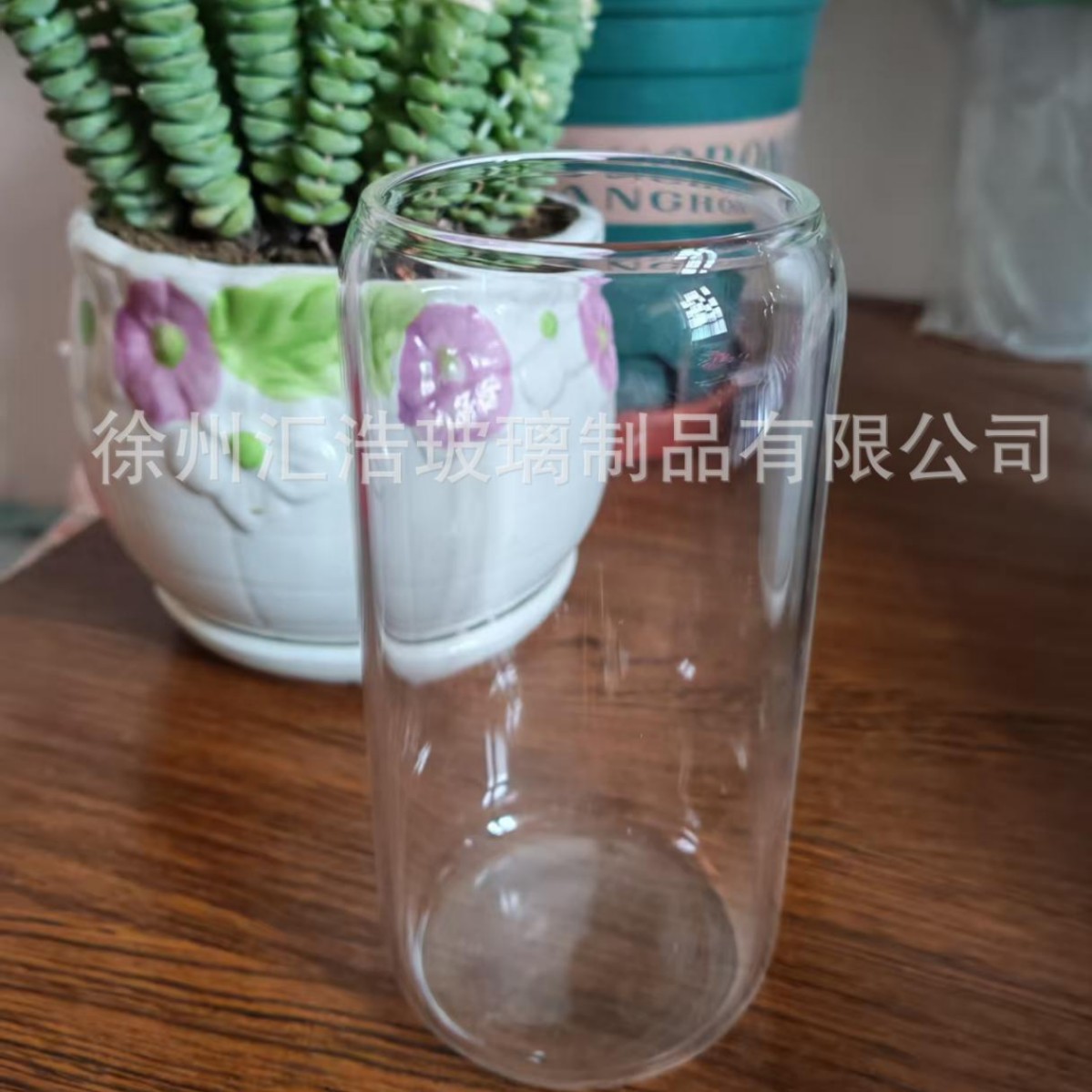 Amazon Glass Cross-Border Coca-Cola de alto valor 16oz cubierta de bambú taza de paja impresa transparente de alta calidad vidrio