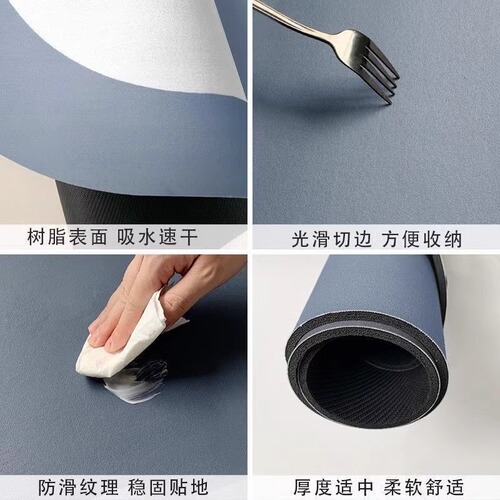 Cute cartoon cat bathroom absorbent quick-dry diatomaceous earth mat for home, shower door mat at the entrance, anti-slip mat