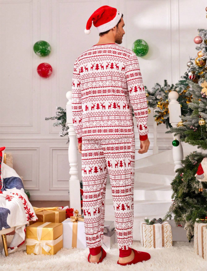Damkläder jul förälder barn outfit familj outfit jul outfit jul bomull förälder barn pyjamas_voghion.com