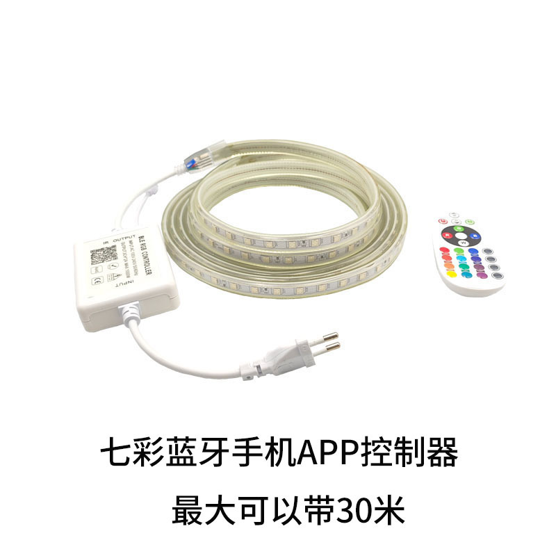 Tira de luz led 220V alto voltaje 5050 colorido 60 luz RGB luz cambiante parche impermeable Barra de luz suave