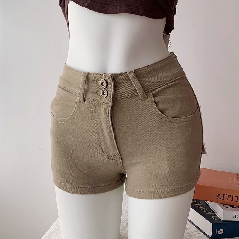 Khaki Denim Jeans for Women 2026 Summer New High-Waisted Sexy A-Line Hip-Hugging Hot Shorts Shorts for Women Summer Khaki Denim Jeans for Women 2026 Summer New High-Waisted Sexy A-Line Hip-Hugging Hot Shorts Shorts for Women Summer
