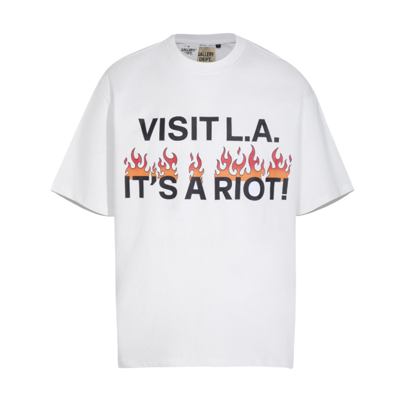 Camiseta de manga corta con estampado Gallery Dept de marca de moda para hombres y mujeres
