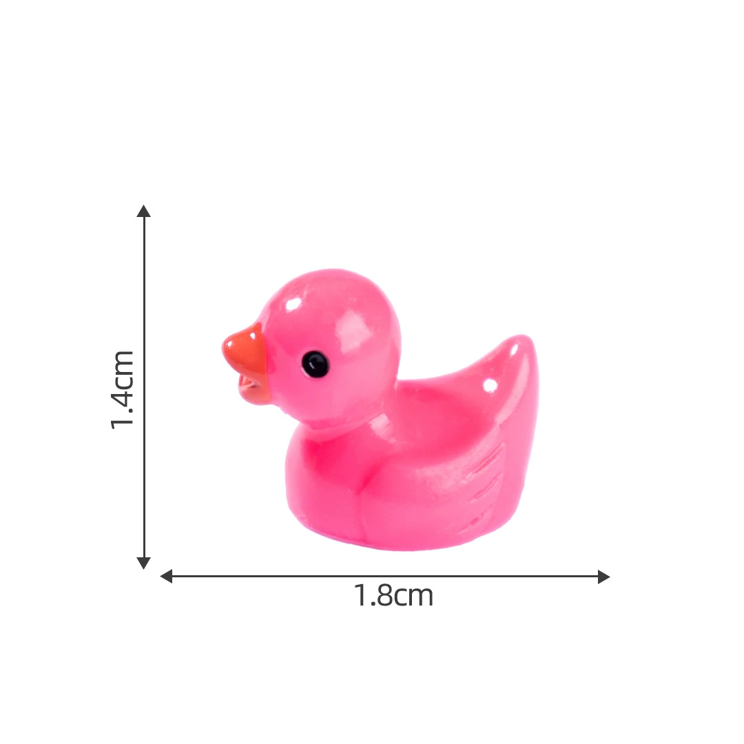 Pendant (B.Duck) mini duck minifigure, glossy resin, assorted colors, 1.8×1.2×1.6 cm