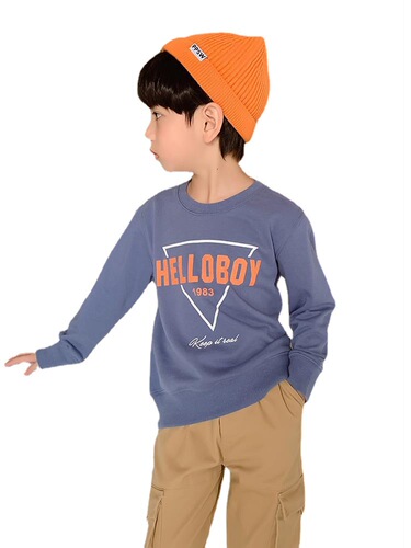 Children's sweatshirts  new boys' spring and autumn tops, medium and large children's long-sleeved T-shirts, Japanese trendy bottoming shirts