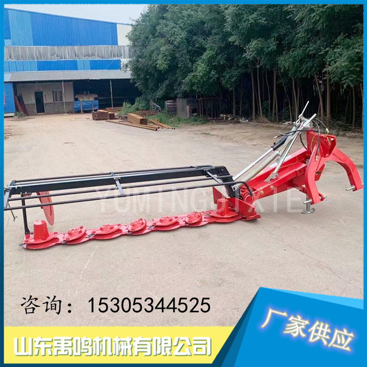 厂家拖拉机带多圆盘式苜蓿艾草割草机 全齿轮传动多盘艾草收割机
