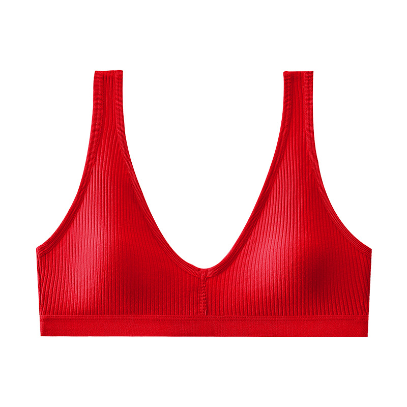 Transfronterizos belleza de espalda ropa interior damas de estilo deportivo ropa interior antichoque pecho pequeño se reúne sin anillo de acero anti-caída sostén para mujeres
