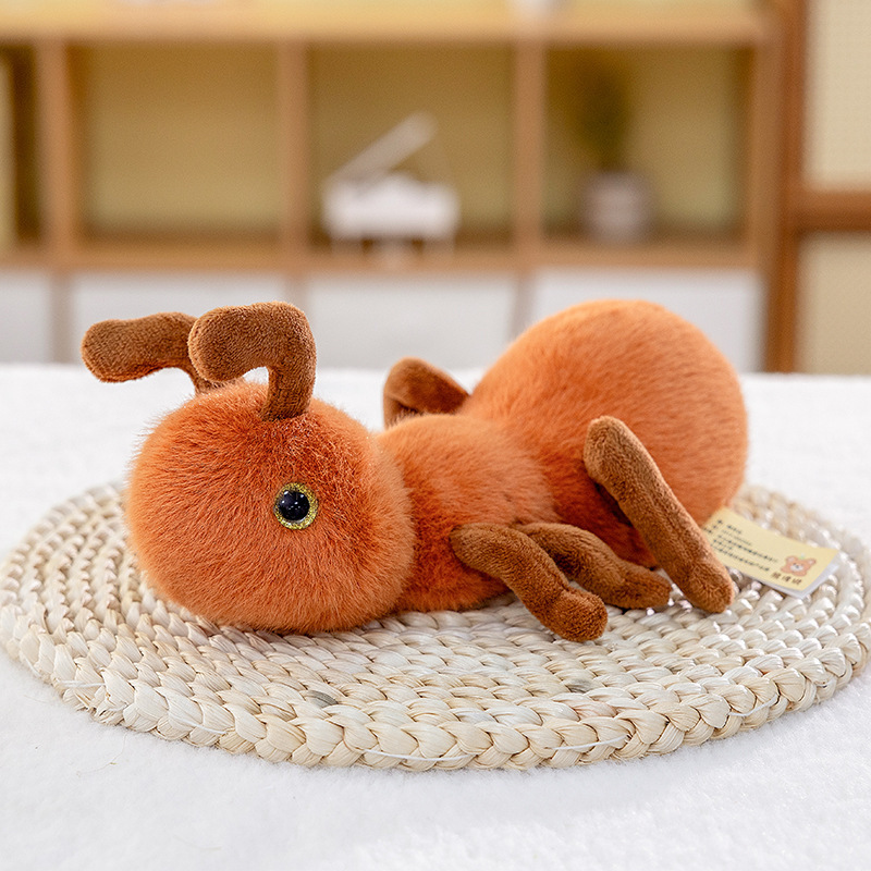 かわいい模擬アリぬいぐるみ、手のひらサイズの人形、創造的な昆虫動物、小さなアリの人形、面白い人形|undefined
