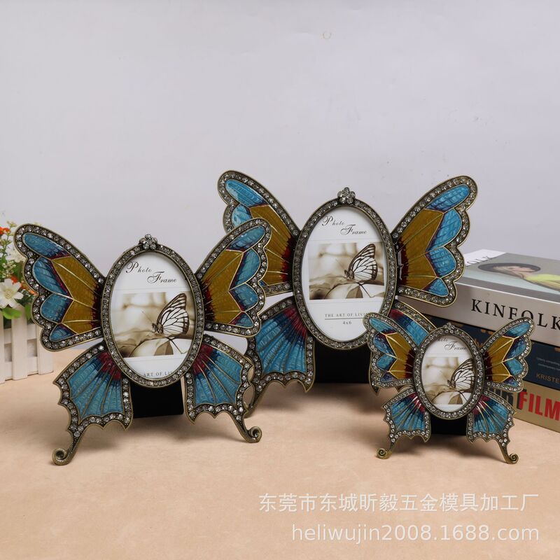 Manufacturers supply a large number of colorful butterfly 3-inch 5-inch 6-inch metal photo frames, retro, European-style photo frames Manufacturers supply a large number of colorful butterfly 3-inch 5-inch 6-inch metal photo frames, retro, European-style photo frames