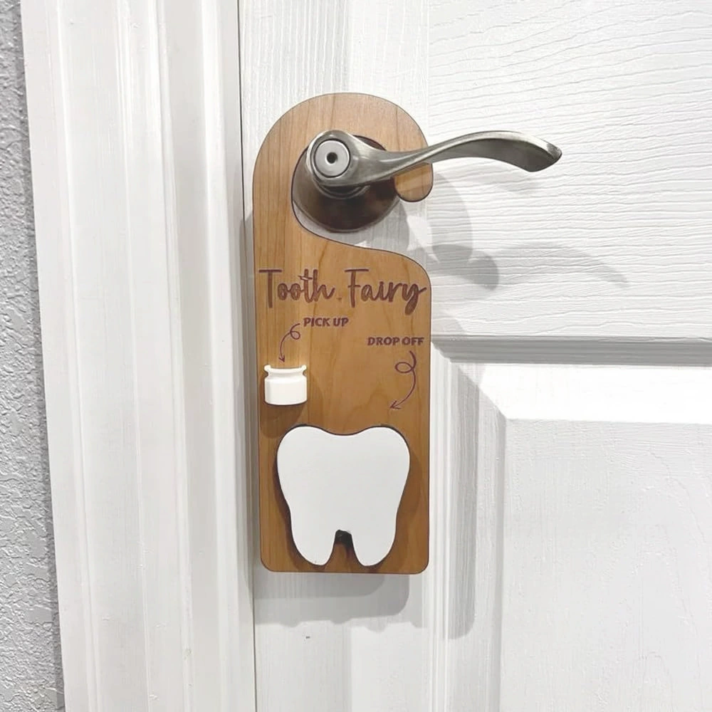 Трансграничная новая деревянная дверная ручка зубная фея вешалка для детей