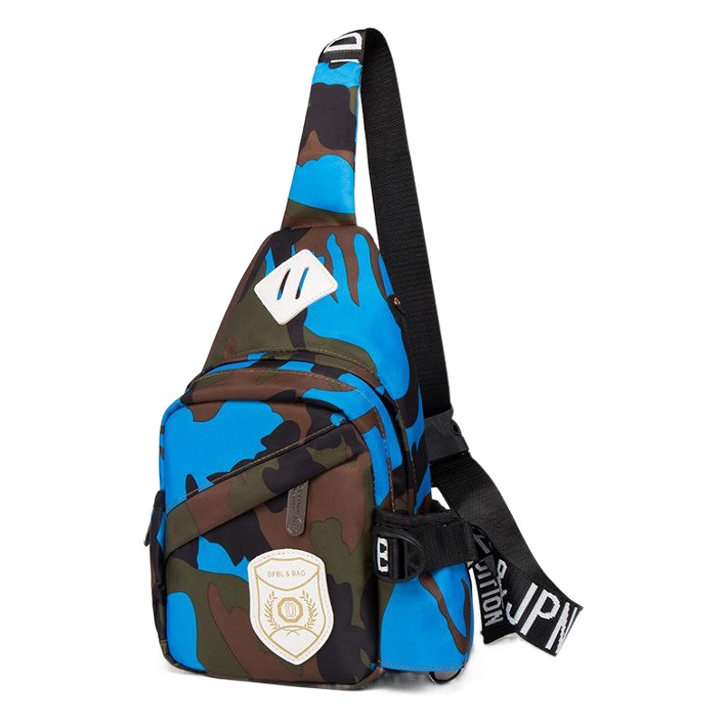 Cross-Border Men's and Women's Bags, Korean Style Casual Sports Waist Bags, Trendy Camouflage Fabric Chest Bags, Cross-Body Shoulder Bags, Custom-Made
