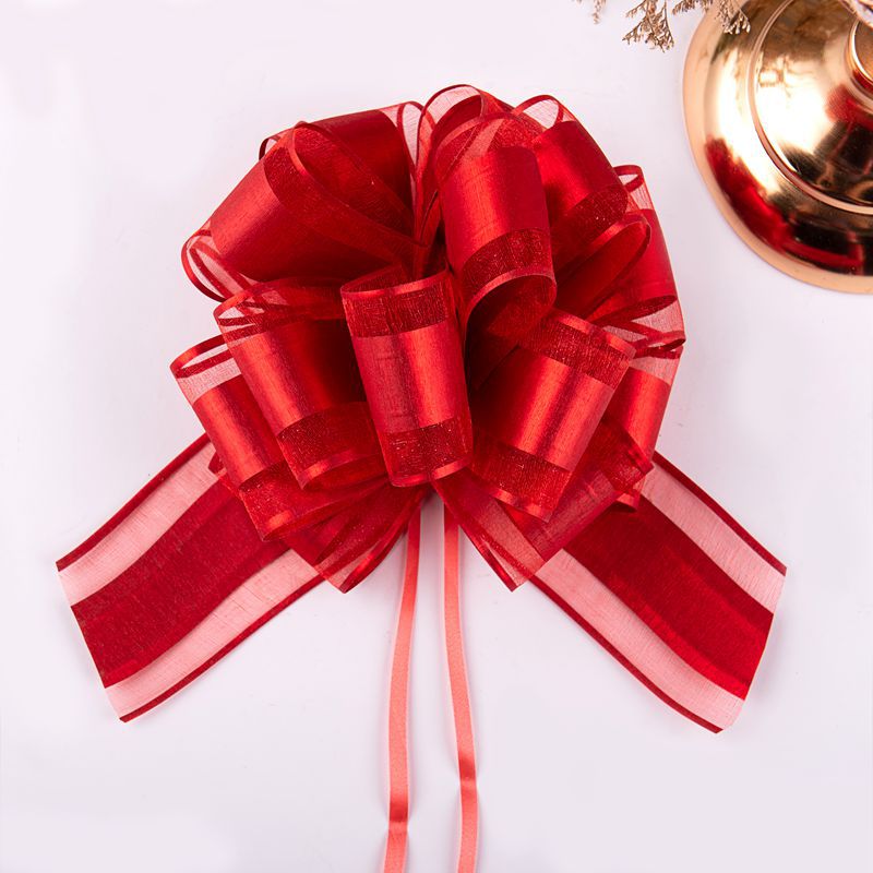 Transfronterizo 2023 nuevo 50 grande bola cepillado flor Navidad vacaciones regalo flores cesta embalaje tire flor cinta