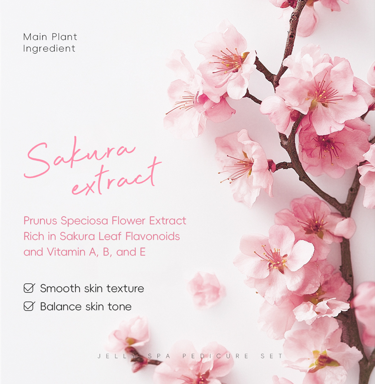 Laikou Cherry Blossom Foot Bath Salt 50g+50g hydrates, moisturizes, cleanses and leaves a lasting fragrance. Factory in stock, one-piece consignment undefined