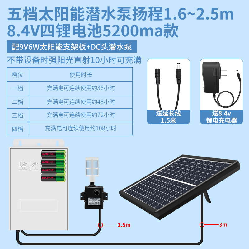 ソーラーウォーターポンプ、蓄電式ウォーターポンプ、屋外循環魚池水中ポンプ、小型自吸式マイクロフィルター水槽|undefined