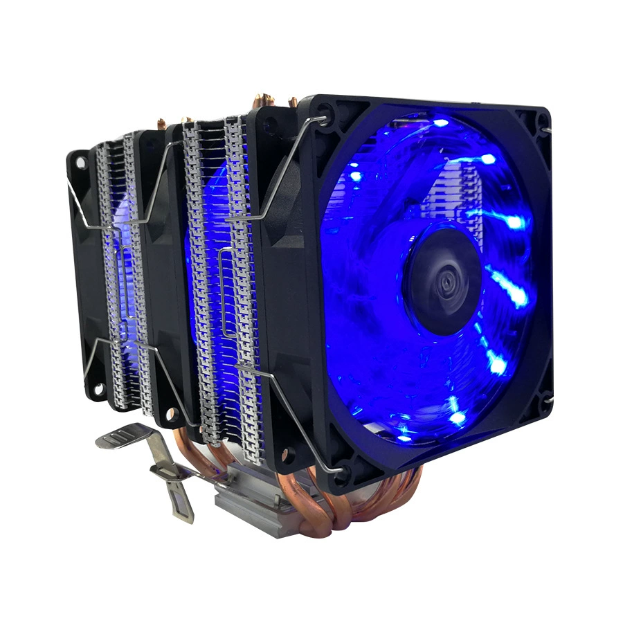 Радиатор CPU с 4 тепловыми трубками, двойная башня, двойной вентилятор, чистая медь, 9 см RGB вентилятор, поддержка платформы AMD