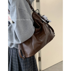 休闲大容量包包女2025新款简约百搭单肩包大学生通勤多功能双肩包