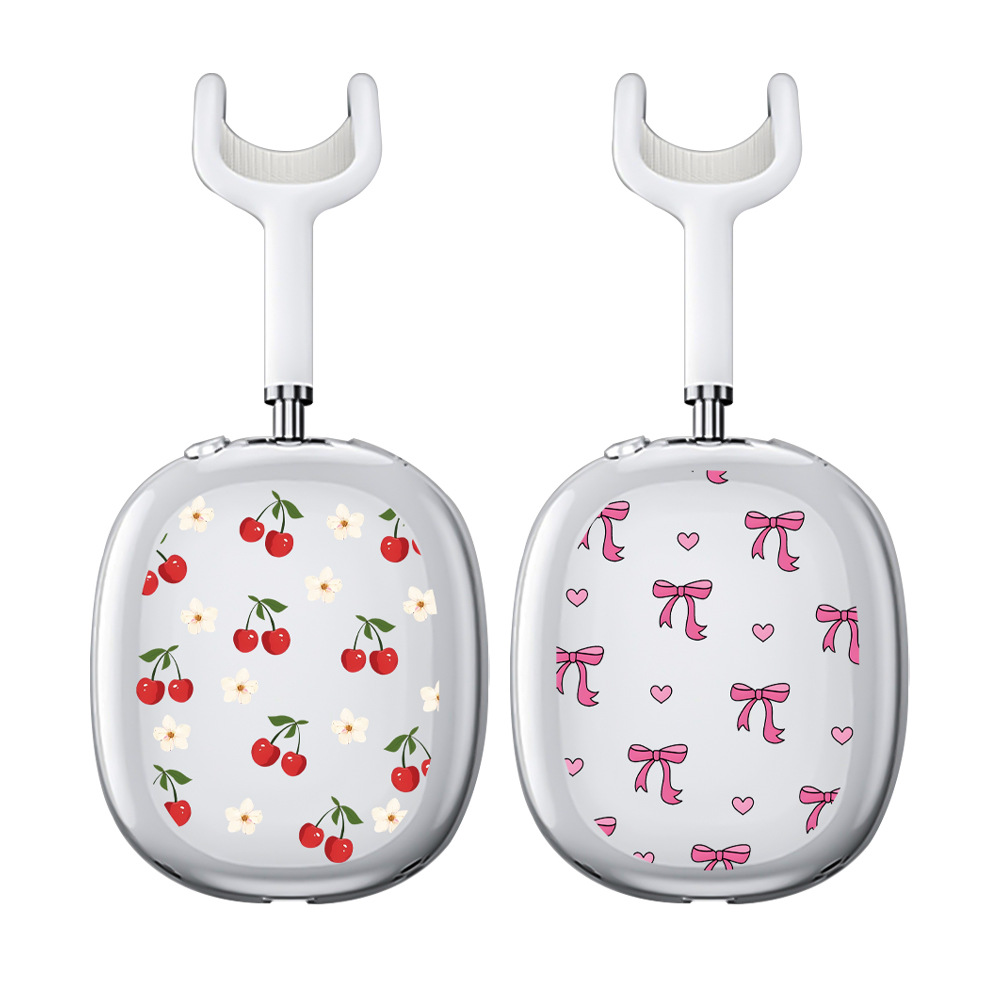 50g Weight iPhone Applicable Brands Headset Protective Sleeve Classification tpu Material Cherry, Bow Knot Pattern Cute Style Tpu Cherry Bow Knot Cute Headset Protective Sleeve Phone Accessories 5