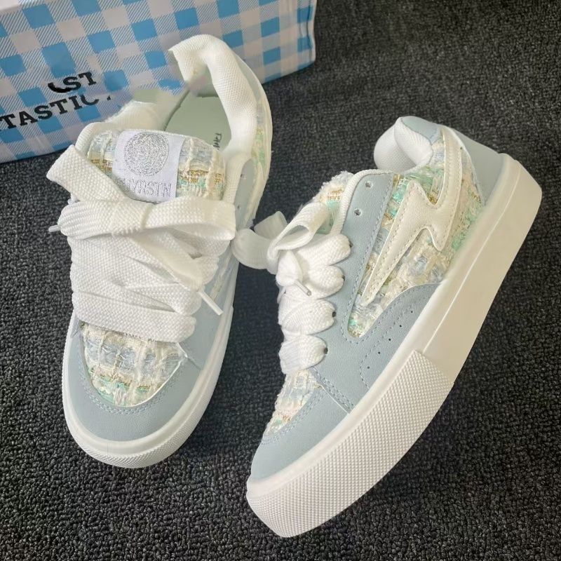 2025 primavera nuevo estilo chino taro púrpura pan de suela blanda ins zapatos de skate de todo fósforo sentido del diseño zapatillas de nicho