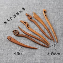 緑檀木15cmの短い日常の半束ねの髪は超短い古風の中国式のかんざしのシンプルな現代のかんざしの髪のヘアピンです。