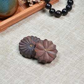 茶室香室内香插熏香沉香家用檀香香雕刻线香插胡桃木插木质办公室