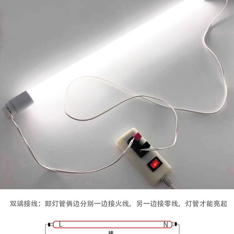 T8 lámpara 0,6 m ahorro de energía lámpara fluorescente de vidrio tubo de luz dividida alta eficiencia luminosa 0,9 m alta brillante Lámpara LED 18W