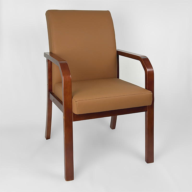 Solid Wood Dining Chair for Home Use, Simple Curved Wood Armrest and Backrest, Office Nursing Home Chair, Mahjong Chair, Internet Celebrity Chair, Free Shipping for One Piece