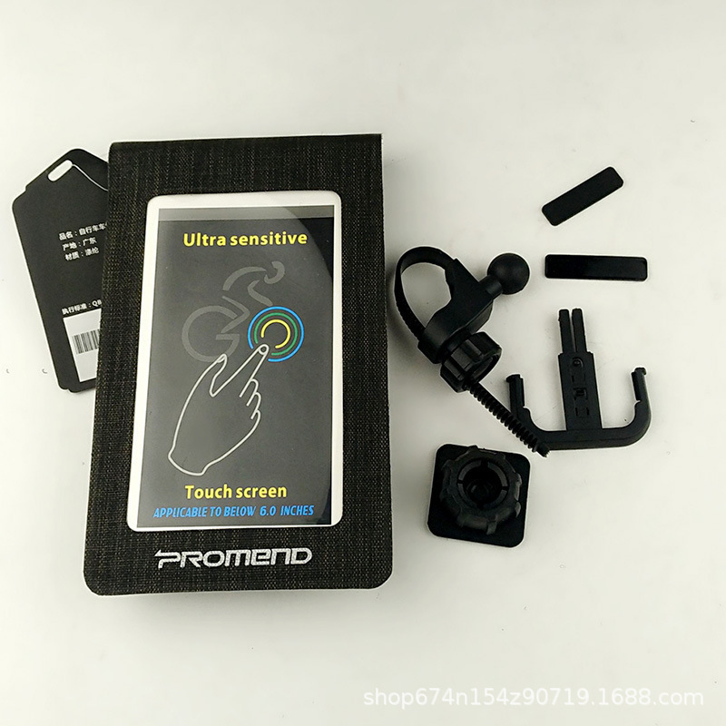 Promend bicicleta bolsa impermeable W59 bicicleta de carretera pantalla táctil teléfono móvil soporte bolsa cabeza de bicicleta de montaña montar equipo