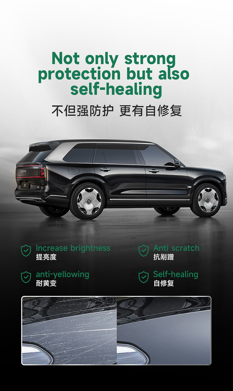 Tpu Invisible Car Cover, Car Paint Protection Film, Ppf, Self-Recovering, Anti-Scratch, Anti-Yellowing, Anti-Dirt, Transparent Protective Film