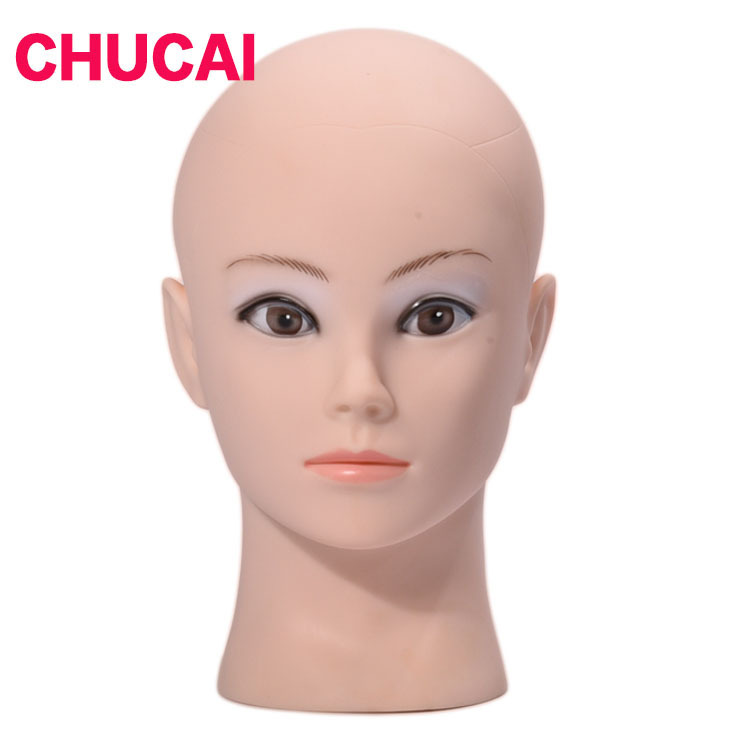 Pvcのシミュレーションの人の顔写真の黒人の女性の頭のモデルの欧米のかつらは模型の頭のモデルの黒人の女性の頭のモデルを展示します。|undefined