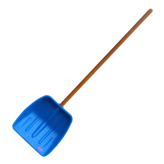 Blue nylon plastic shovel large shovel thickened wear-resistant wooden handle large shovel food shovel snow shovel garbage shovel hardened
