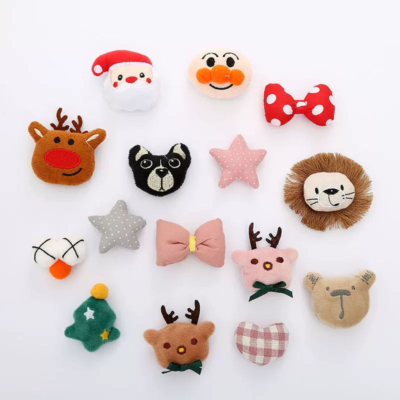 新款宝宝袜子帽子围巾手套玩具配件玩具头圣诞卡通可爱动物头公仔